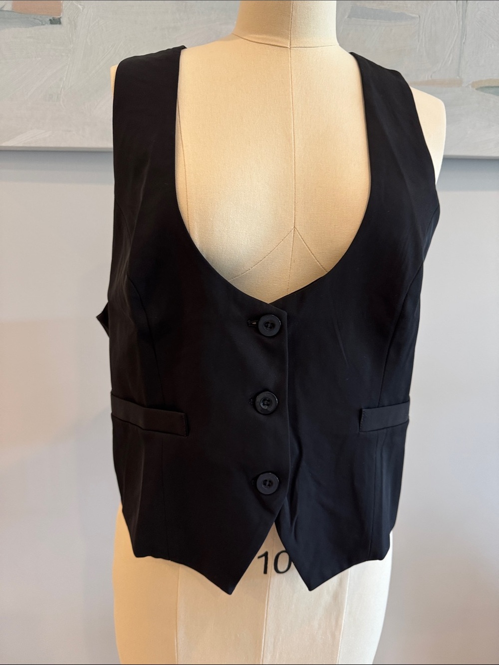 Classic Black Women's Tailored Vest